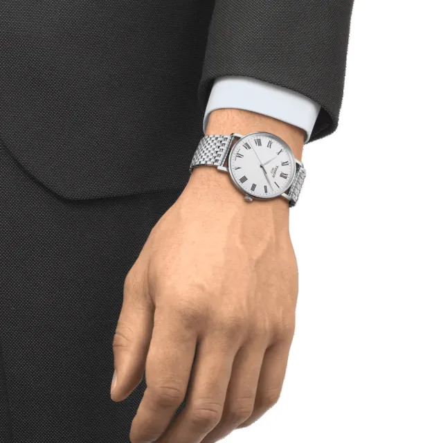 【TISSOT 天梭】官方授權 EVERYTIME 經典簡約 腕錶 羅馬刻度(T1434101103300/40mm)
