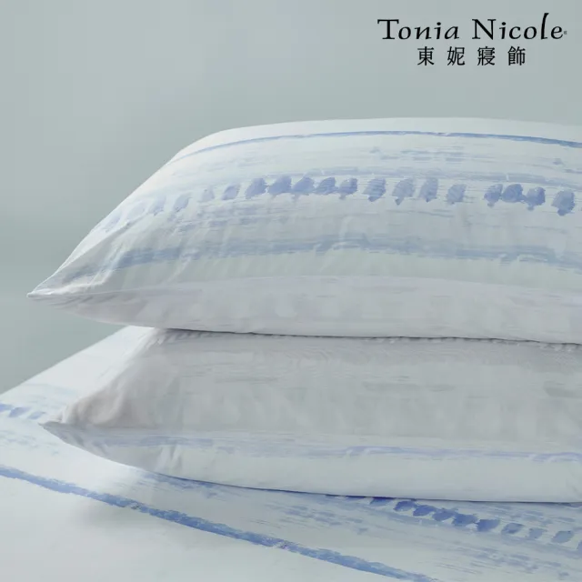 【Tonia Nicole 東妮寢飾】TopCool瞬涼呼吸涼感床包枕套組-沁藍之水(雙人)