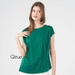 【Qiruo 奇若名品】春夏專櫃綠色上衣1303A 抓皺造型設計(腰間抓皺造型設計130)