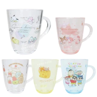 【小禮堂】塑膠杯 - 角色款 Sanrio 三麗鷗  蠟筆小新 湯姆貓與傑利鼠 角落生物(平輸品)