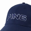 【PING】男款立體繡LOGO高爾夫球帽-深藍(GOLF/配件/PQ24110-58)