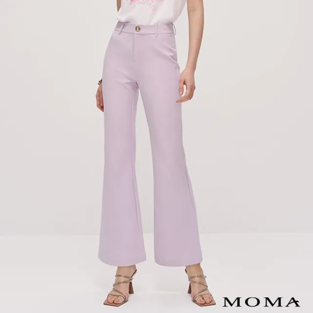 【MOMA】典雅淡紫修身喇叭褲(淺紫)