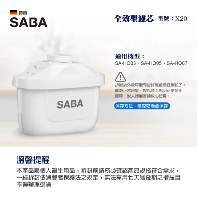 【SABA】全效型濾芯 X20