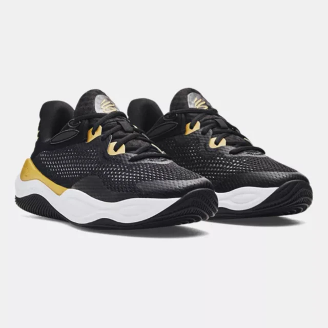 UNDER ARMOUR 籃球鞋 男鞋 運動鞋 包覆 緩震 CURRY SPLASH 24 AP 黑金 3027262001(438)