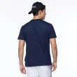 【NAUTICA】男裝 撞色條紋吸濕排汗短袖T恤(深藍)