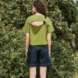 【OUWEY 歐薇】夏日工裝感美背縷空上衣(綠色；S-L；3242231602)