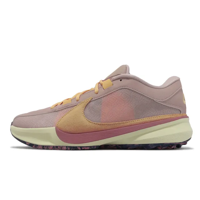 【NIKE 耐吉】籃球鞋 Zoom Freak 5 EP Fossil Stone 裸粉 橘黃 男鞋 字母哥 希臘怪物(DX4996-200)