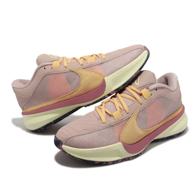 【NIKE 耐吉】籃球鞋 Zoom Freak 5 EP Fossil Stone 裸粉 橘黃 男鞋 字母哥 希臘怪物(DX4996-200)