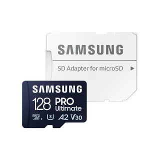 【SAMSUNG 三星】PRO Ultimate microSDXC UHS-I U3 A2 V30 128GB記憶卡 公司貨(MB-MY128SA)