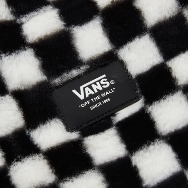 【VANS 官方旗艦】Faux Checker Puffer 女款白色/黑白棋盤格雙面穿羽絨外套