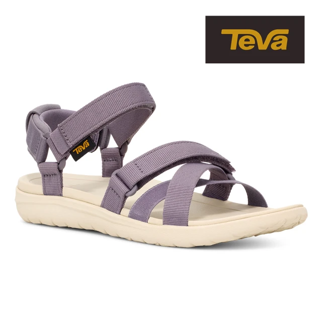 TEVA 女涼鞋 輕量織帶涼鞋/雨鞋/水鞋 Sanborn Mia 原廠(灰嶺紫-TV1116650GYR)