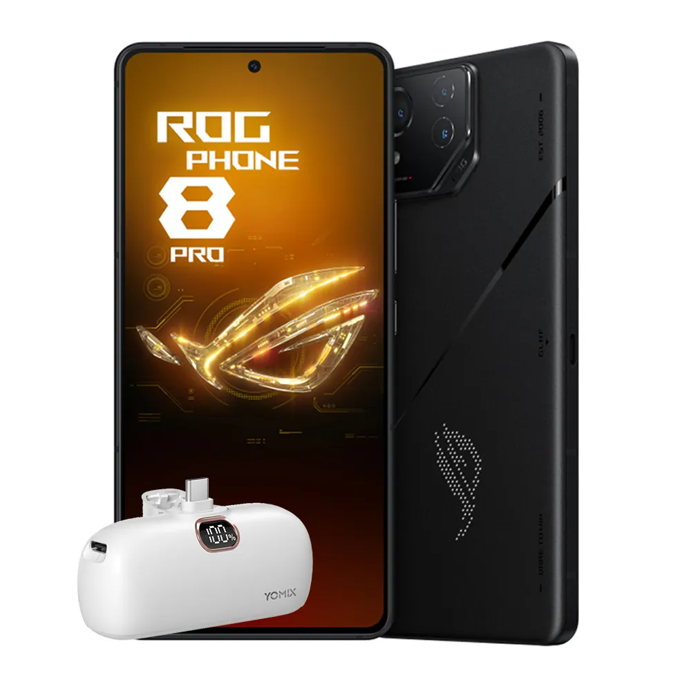 【ASUS 華碩】ROG Phone 8 Pro 5G 6.78吋(16G/512G/高通驍龍8 Gen3/5000萬鏡頭畫素/AI手機)(口袋行電組)