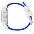 【Ice-Watch】三眼計時活力系列 藍錶面 40mm CH(白色矽膠錶帶)