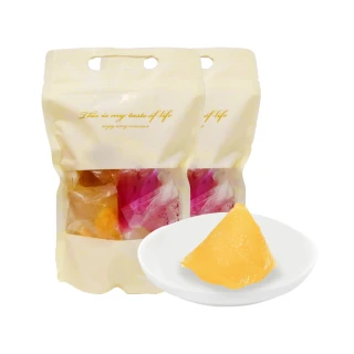 【樂活e棧】繽紛蒟蒻水果冰粽-柑橘口味12顆x2袋(端午 粽子 甜點 全素)