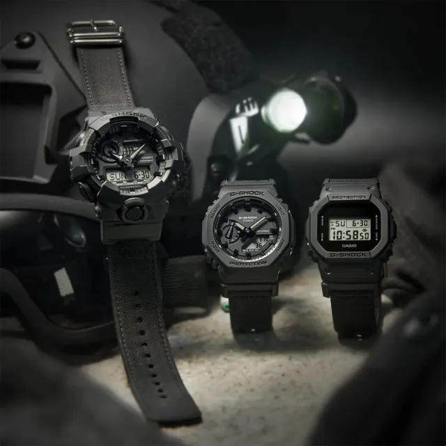 【CASIO 卡西歐】G-SHOCK Cordura尼龍錶帶電子錶 畢業 禮物(DW-5600BCE-1)