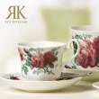 【英國ROY KIRKHAM】English Rose英倫玫瑰系列230ML咖啡花茶杯盤組(英國製骨瓷杯)
