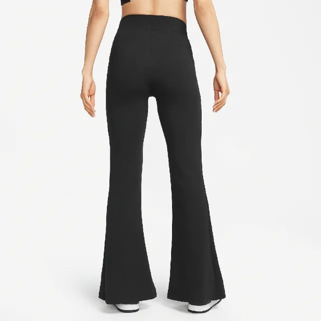 【NIKE 耐吉】緊身褲 Leggings 女款 黑 白 高腰 開衩 全場 運動 瑜珈 長褲 褲子(FN1892-010)