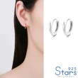 【925 STARS】純銀925耳扣 素銀耳扣/純銀925素銀幾何菱格切面造型耳扣(2色任選)