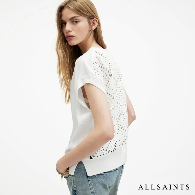 【ALLSAINTS】MARTI 人造絲鉤針編織上衣 WK539Z(常規版型)