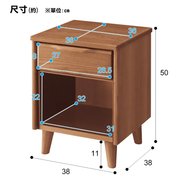 【NITORI 宜得利家居】網購限定 邊桌 ASKA 1D MBR EC(網購限定 邊桌 ASKA)