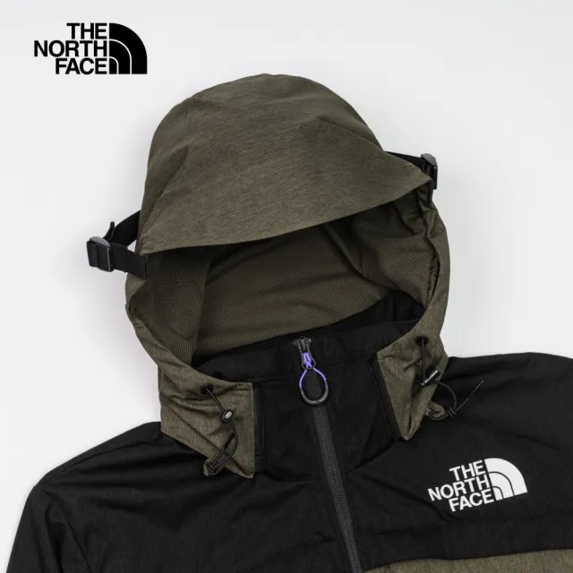 【The North Face】北面UE女款灰褐色防風防潑水多口袋可調節連帽外套｜885U21L