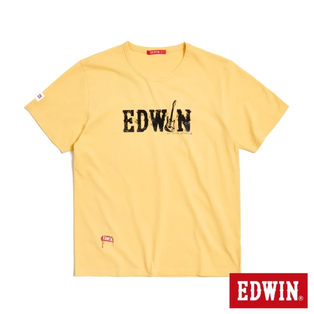 EDWIN 男裝 人氣復刻款 EDGE 搖滾LOGO短袖T恤(銘黃色)