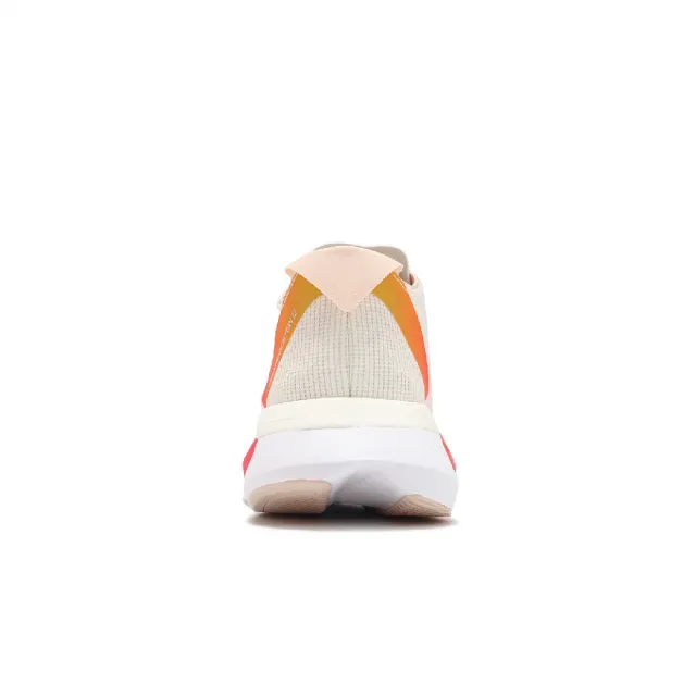 【adidas 愛迪達】慢跑鞋 Adizero Boston 12 W 女鞋 象牙白 橘 輕量 避震 中長跑 運動鞋 愛迪達(IG3325)