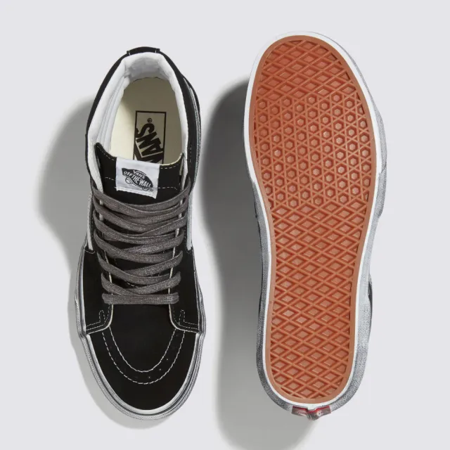 【VANS 官方旗艦】Stressed Sk8-Hi 男女款黑色滑板鞋/休閒鞋