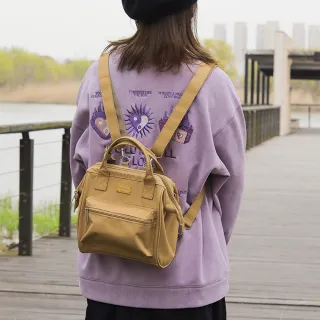 【Qminica】馬卡龍色三用女後背包 NO.QM049(女斜背包 女側背包 女手提包 兒童背包)