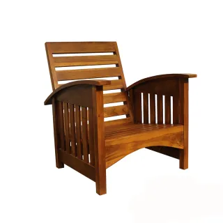 【吉迪市柚木家具】柚木造型曲線單人沙發椅 UNCG-05C(不含墊 客廳 木沙發 椅子 單人座 客廳椅)