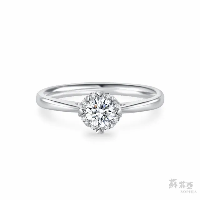 【蘇菲亞珠寶】GIA 30分 E/SI2 18K金 費洛拉S 鑽石戒指