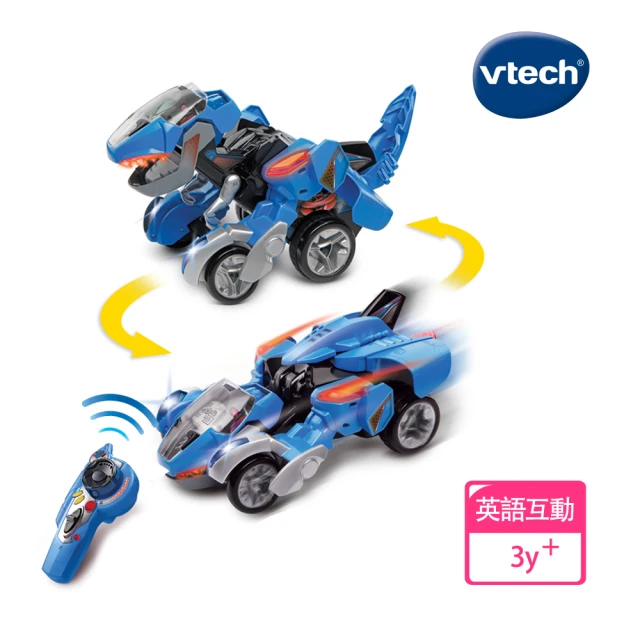 【Vtech】遙控聲光變形恐龍車-霸王龍-達西(玩具禮物大推薦)