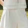【OUWEY 歐薇】蕾絲邊白色短褲(白色；S-L；3242326038)