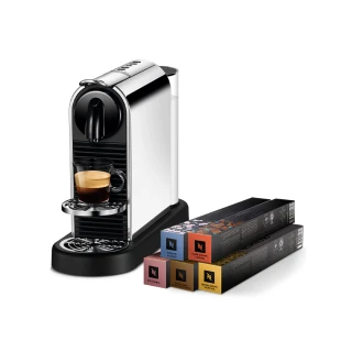 【Nespresso】膠囊咖啡機 CitiZ Platinum(訂製咖啡時光50顆組)