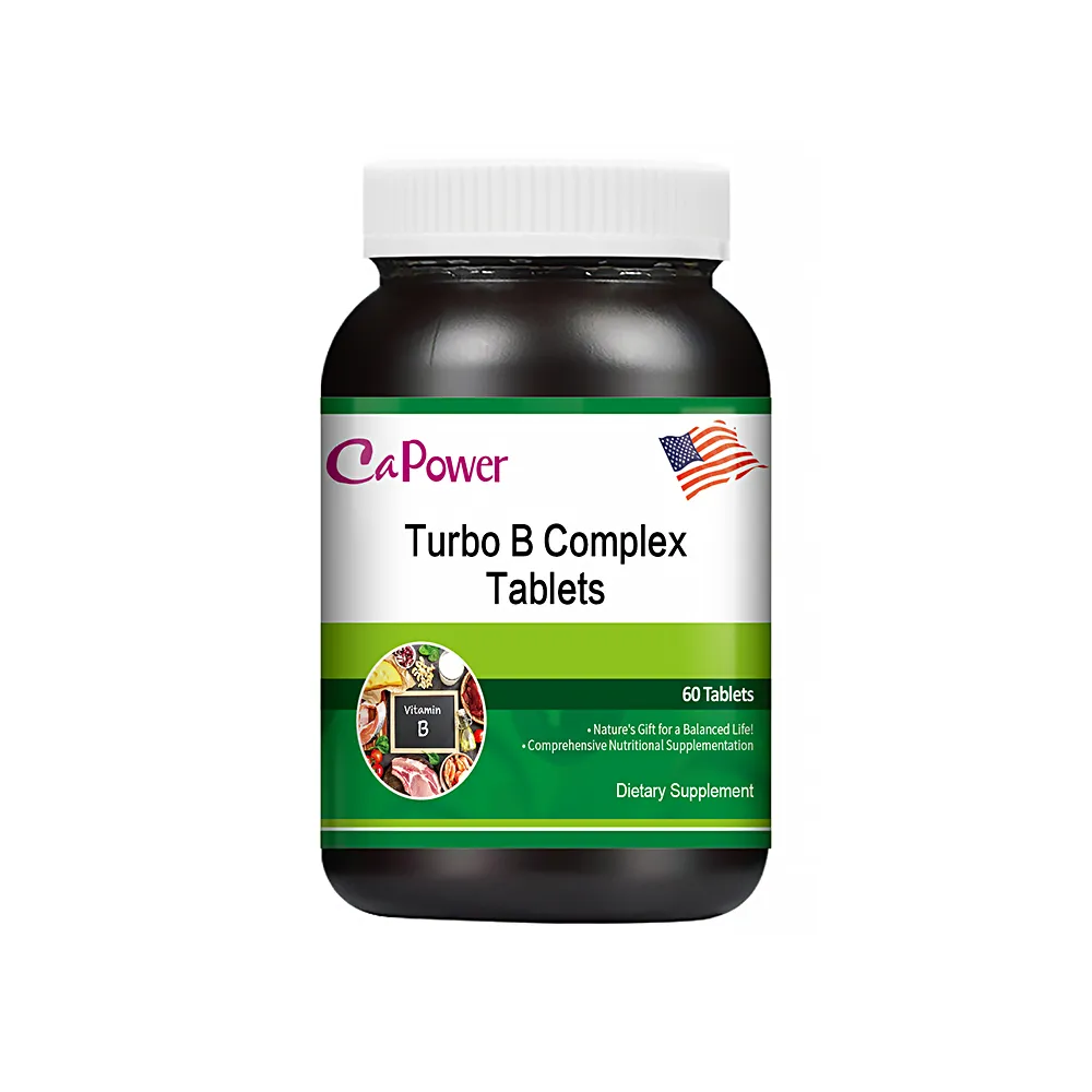 【美國CaPower加柏爾】維生素B群活力錠 超值組(60粒/瓶)