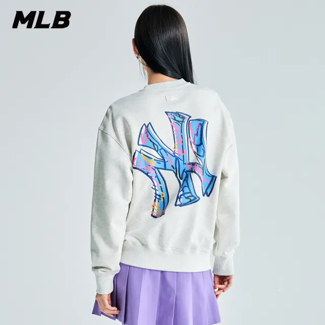 【MLB】長袖大學T POP ART系列 紐約洋基隊(3AMTL2034-50MGL)