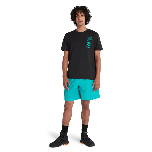 【Timberland】男款哥倫比亞綠輕便短褲(A6715E34)