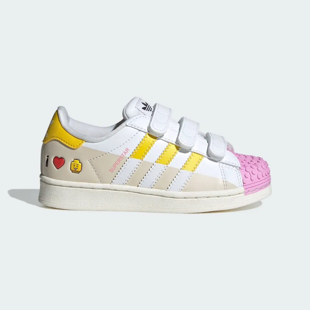 【adidas 愛迪達】LEGO X SUPERSTAR 休閒鞋 運動休閒鞋 貝殼鞋 童鞋 - Originals IF2910