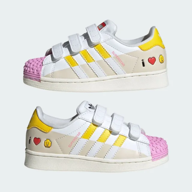 【adidas 官方旗艦】LEGO X SUPERSTAR 運動休閒鞋 貝殼 童鞋 - Originals IF2910