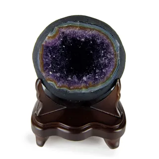 【開運方程式】紫晶洞l圓形豔紫AGU655(1.5-2.0kgl紫水晶洞l烏拉圭錢袋子l隨機出貨)