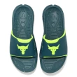 【UNDER ARMOUR】拖鞋 U Rock 3 SL 男鞋 藍 綠 彈力帶 緩衝 抓地 環保材質 涼拖鞋 休閒鞋 UA(3026034402)
