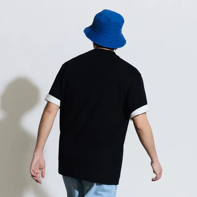 【GAP】男裝 Logo純棉圓領短袖T恤 厚磅密織親膚系列-黑色(892185)