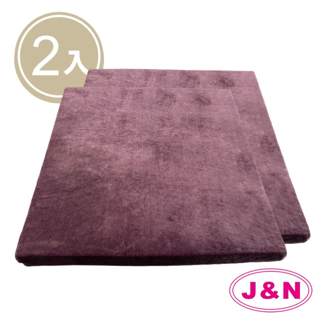 【J&N】晶亮絲絨立體坐墊55*55*5紫色(2 入/1組)