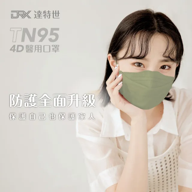【DRX 達特世】TN95醫用4D口罩-莫蘭迪四色-成人20入/盒