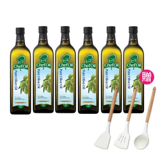 【泰山】主廚精選ChefOil 100%純橄欖油促銷組 1000ml x 6瓶(贈耐熱廚具組)