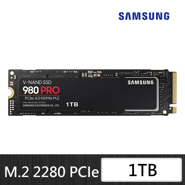 【SAMSUNG 三星】搭 2TB HDD ★ 980 PRO 1TB M.2 2280 PCIe 4.0 ssd固態硬碟(MZ-V8P1T0BW)