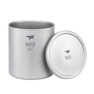 【Keith】純鈦雙層保溫杯附杯蓋(Ti3307)
