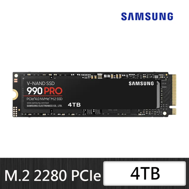 【SAMSUNG 三星】搭 5埠 交換器 ★ 990 PRO 4TB M.2 2280 PCIe 4.0 ssd固態硬碟(MZ-V9P4T0BW)