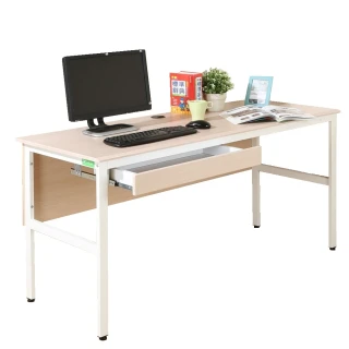 【DFhouse】頂楓150公分電腦辦公桌+1抽屜-白楓木色