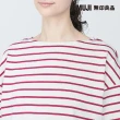 【MUJI 無印良品】女有機棉橫紋船領短袖T恤(共8色)